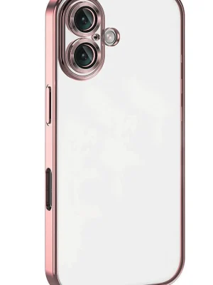 Newface iPhone 16 Kılıf Razer Lensli Silikon - Pembe