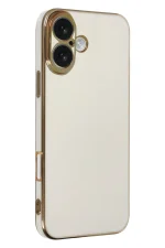 Newface iPhone 16 Kılıf Volet Silikon - Beyaz