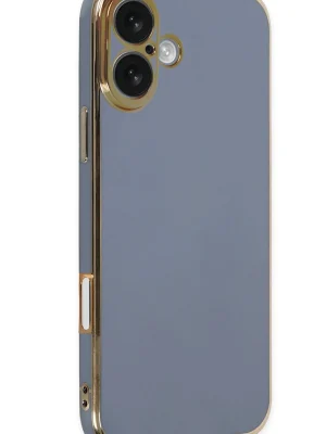 Newface iPhone 16 Kılıf Volet Silikon - Mavi
