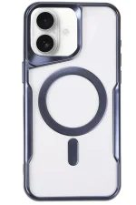 Newface iPhone 16 Plus Kılıf Boyi Magsafe Silikon Kapak - Lacivert