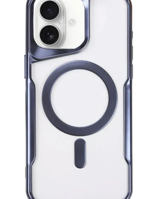 Newface iPhone 16 Plus Kılıf Boyi Magsafe Silikon Kapak - Lacivert