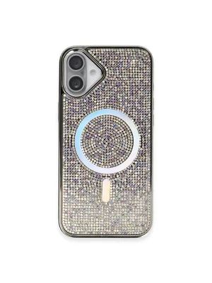 Newface iPhone 16 Plus Kılıf Diamond Magsafe Kapak - Rainbow