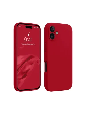 Newface iPhone 16 Plus Kılıf First Silikon - Kırmızı