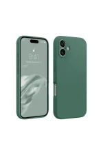 Newface iPhone 16 Plus Kılıf First Silikon - Koyu Yeşil