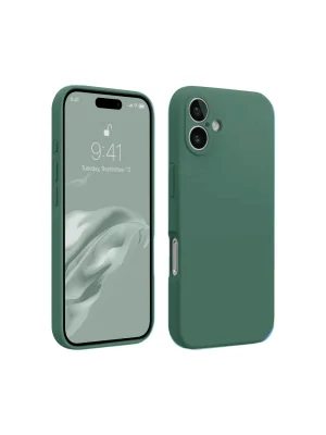 Newface iPhone 16 Plus Kılıf First Silikon - Koyu Yeşil