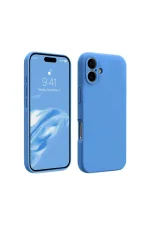 Newface iPhone 16 Plus Kılıf First Silikon - Mavi