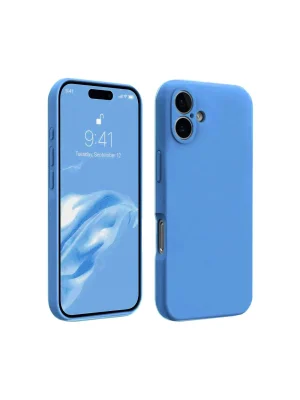 Newface iPhone 16 Plus Kılıf First Silikon - Mavi