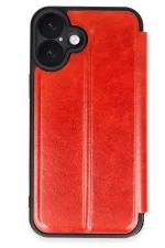 Newface iPhone 16 Plus Kılıf Flip Cover - Kırmızı