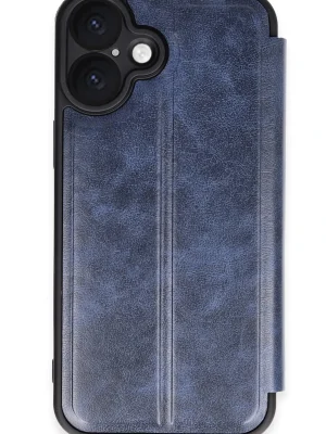 Newface iPhone 16 Plus Kılıf Flip Cover - Lacivert