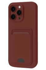 Newface iPhone 16 Plus Kılıf Kelvin Kartvizitli Silikon - Bordo