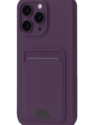 Newface iPhone 16 Plus Kılıf Kelvin Kartvizitli Silikon - Derin Mor