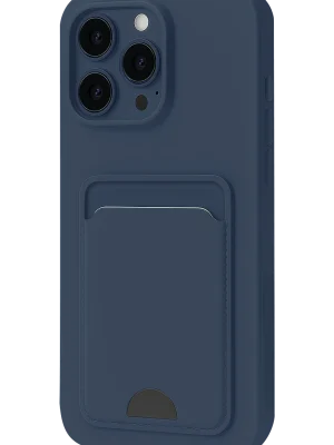 Newface iPhone 16 Plus Kılıf Kelvin Kartvizitli Silikon - Lacivert