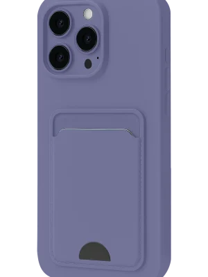 Newface iPhone 16 Plus Kılıf Kelvin Kartvizitli Silikon - Lila