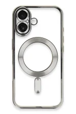 Newface iPhone 16 Plus Kılıf Kross Magneticsafe Kapak - Gümüş