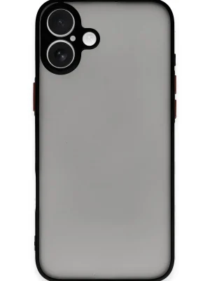 Newface iPhone 16 Plus Kılıf Montreal Silikon Kapak - Siyah