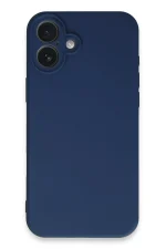 Newface iPhone 16 Plus Kılıf Nano içi Kadife Silikon - Lacivert - Görsel 4