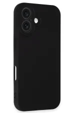 Newface iPhone 16 Plus Kılıf Nano içi Kadife Silikon - Siyah - Görsel 2