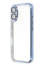 Newface iPhone 16 Plus Kılıf Razer Lensli Silikon - Açık Mavi - Görsel 2