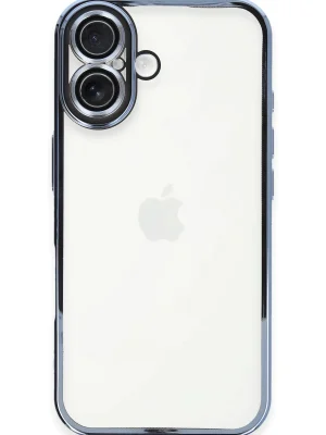 Newface iPhone 16 Plus Kılıf Razer Lensli Silikon - Açık Mavi