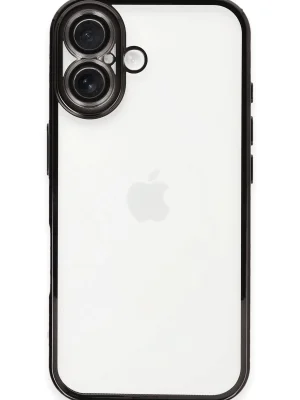 Newface iPhone 16 Plus Kılıf Razer Lensli Silikon - Siyah