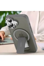 Newface iPhone 16 Plus Kılıf Tork Magsafe Standlı Kapak - Siyah - Görsel 3