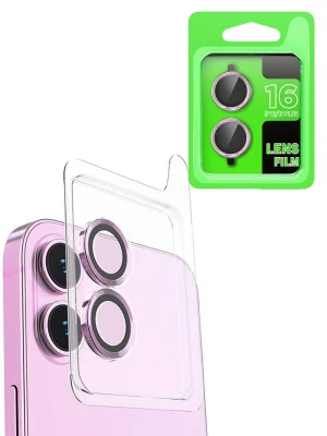 Newface iPhone 16 Plus Raze Metal Kamera Lens - Pembe