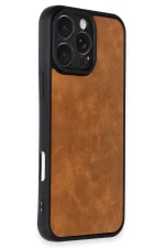 Newface iPhone 16 Pro Kılıf Aras Deri Kapak - Taba - Görsel 2