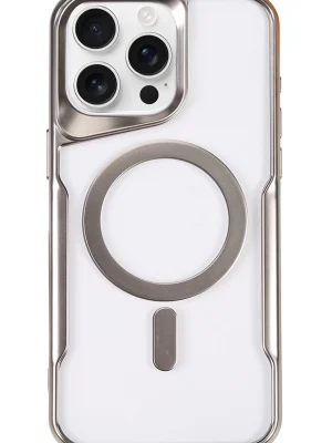 Newface iPhone 16 Pro Kılıf Boyi Magsafe Silikon Kapak - Gümüş