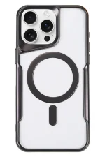 Newface iPhone 16 Pro Kılıf Boyi Magsafe Silikon Kapak - Siyah