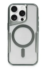 Newface iPhone 16 Pro Kılıf Boyi Magsafe Silikon Kapak - Yeşil
