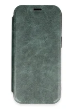 Newface iPhone 16 Pro Kılıf Flip Cover - Koyu Yeşil - Görsel 2