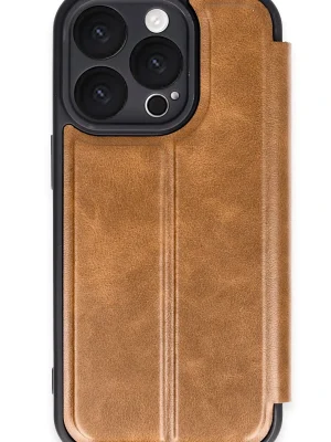 Newface iPhone 16 Pro Kılıf Flip Cover - Taba