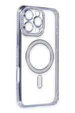 Newface iPhone 16 Pro Kılıf Joke Simli Magneticsafe Kılıf - Mavi - Görsel 3