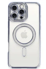 Newface iPhone 16 Pro Kılıf Joke Simli Magneticsafe Kılıf - Mavi - Görsel 2