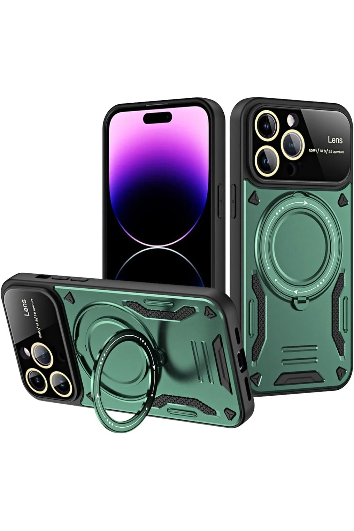 newface-iphone-16-pro-kilif-joy-lens-standli-kapak-koyu-yesil-default.webp Newface iPhone 16 Pro Kılıf Joy Lens Standlı Kapak - Koyu Yeşil - Görsel 1