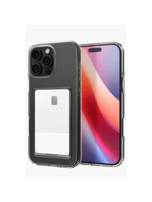 Newface iPhone 16 Pro Kılıf Kart Şeffaf Silikon - Şeffaf