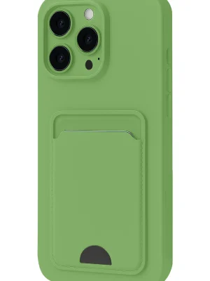 Newface iPhone 16 Pro Kılıf Kelvin Kartvizitli Silikon - Açık Yeşil