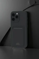 Newface iPhone 16 Pro Kılıf Kelvin Kartvizitli Silikon - Bordo - Görsel 2