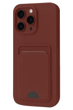 Newface iPhone 16 Pro Kılıf Kelvin Kartvizitli Silikon - Bordo