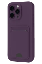 Newface iPhone 16 Pro Kılıf Kelvin Kartvizitli Silikon - Derin Mor