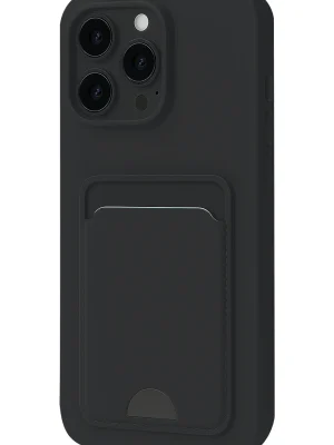 Newface iPhone 16 Pro Kılıf Kelvin Kartvizitli Silikon - Siyah