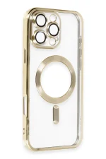 Newface iPhone 16 Pro Kılıf Kross Magneticsafe Kapak - Gold - Görsel 2