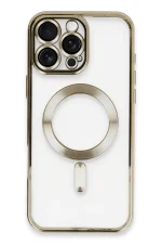 Newface iPhone 16 Pro Kılıf Kross Magneticsafe Kapak - Gold