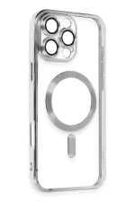 Newface iPhone 16 Pro Kılıf Kross Magneticsafe Kapak - Gümüş - Görsel 2