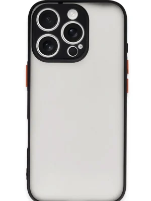 Newface iPhone 16 Pro Kılıf Montreal Silikon Kapak - Siyah