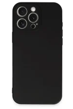 Newface iPhone 16 Pro Kılıf Nano içi Kadife Silikon - Siyah - Görsel 2