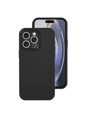 Newface iPhone 16 Pro Kılıf Nano içi Kadife Silikon - Siyah