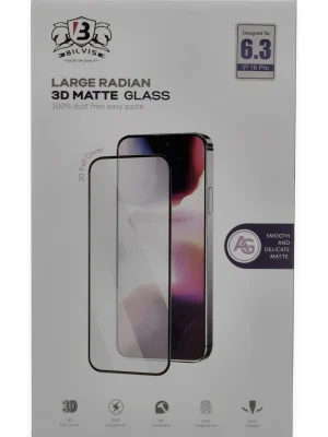 Newface iPhone 16 Pro Max Bilvis 3D Mat Cam Ekran Koruyucu