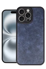 Newface iPhone 16 Pro Max Kılıf Aras Deri Kapak - Lacivert