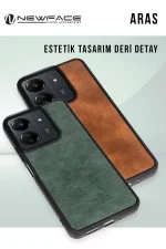 Newface iPhone 16 Pro Max Kılıf Aras Deri Kapak - Lacivert - Görsel 3